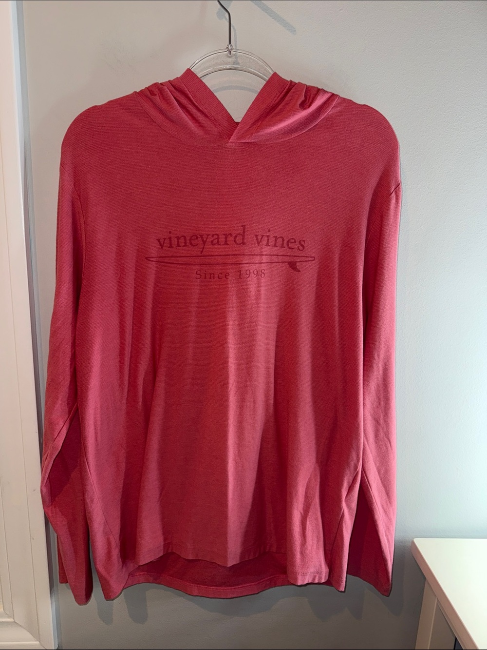 Vineyard Vines Coral Hooded Lightweight Pullover